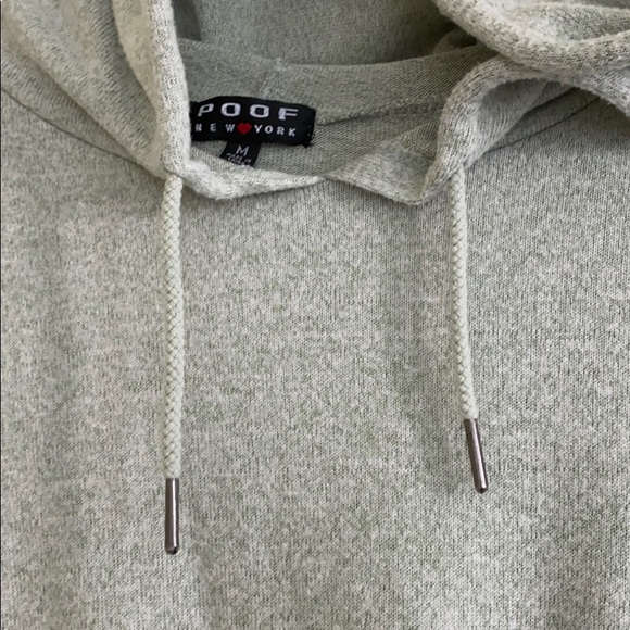 Poof Pale Green Hooded Knot Front Top, Medium - Picture 2 of 6